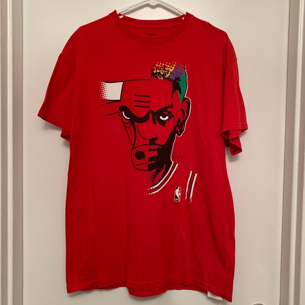 Dennis Rodman Chicago Bulls T-shirt LARGE